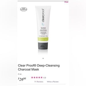 Mary Kay Clearproof Charcoal Mask - White and Gray